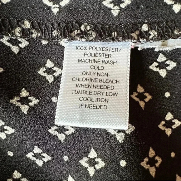 LOFT | NWOT | LONG SLEEVE BLACK & WHITE TUNIC TOP | SIZE: SMALL - Picture 9 of 9